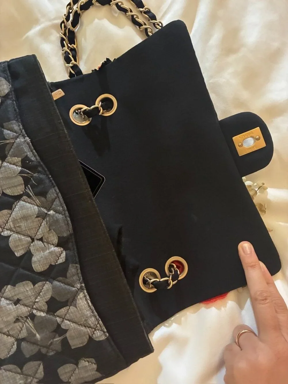 Chanel 2010 Farm Runway Medium Classic Flap Black Silk